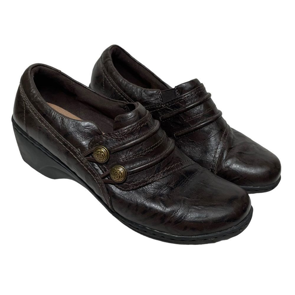 Clarks Brown Comfort Clogs